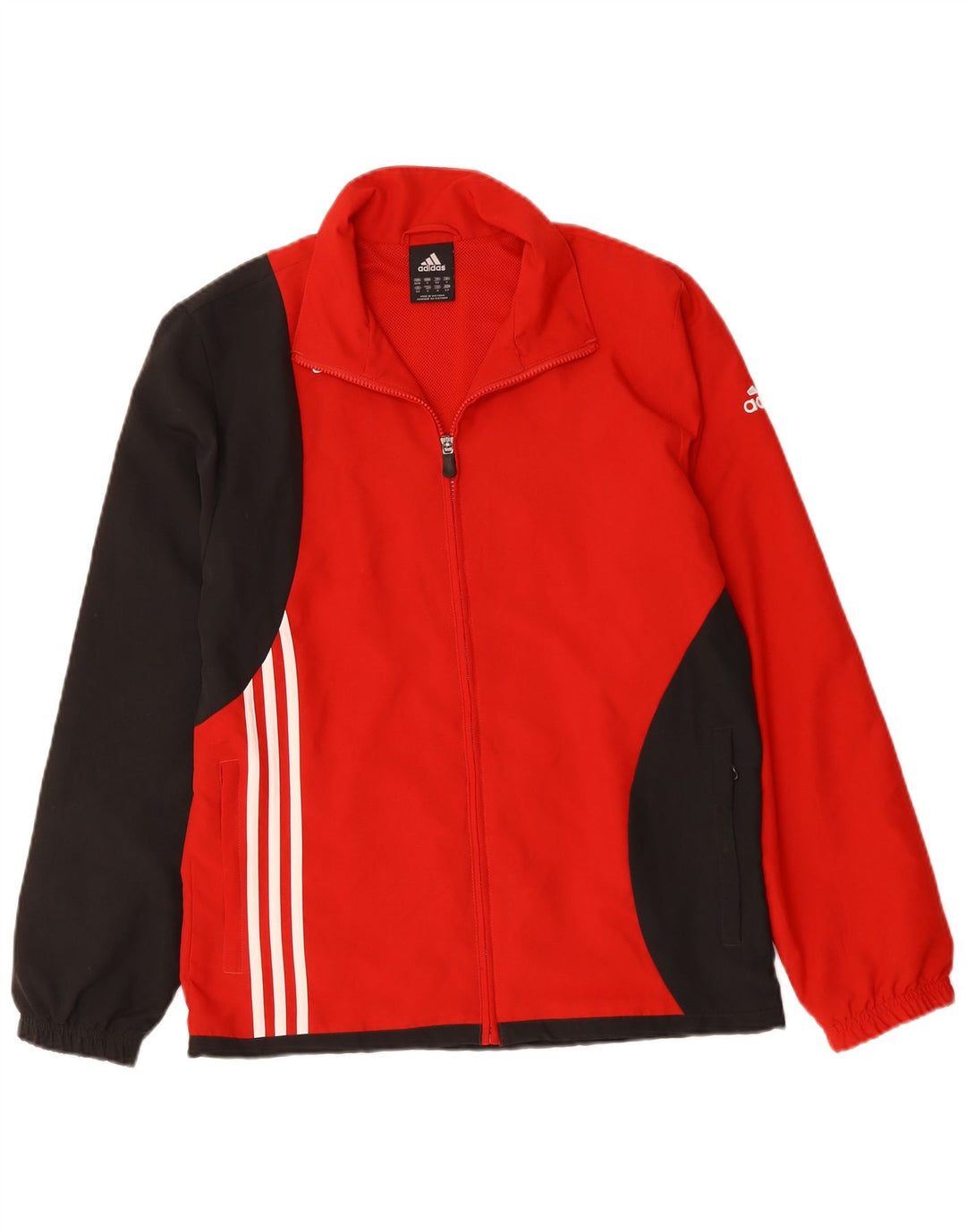 ADIDAS Veste de survêtement pour homme UK 36/38 Petit Rouge Colorblock Polyester