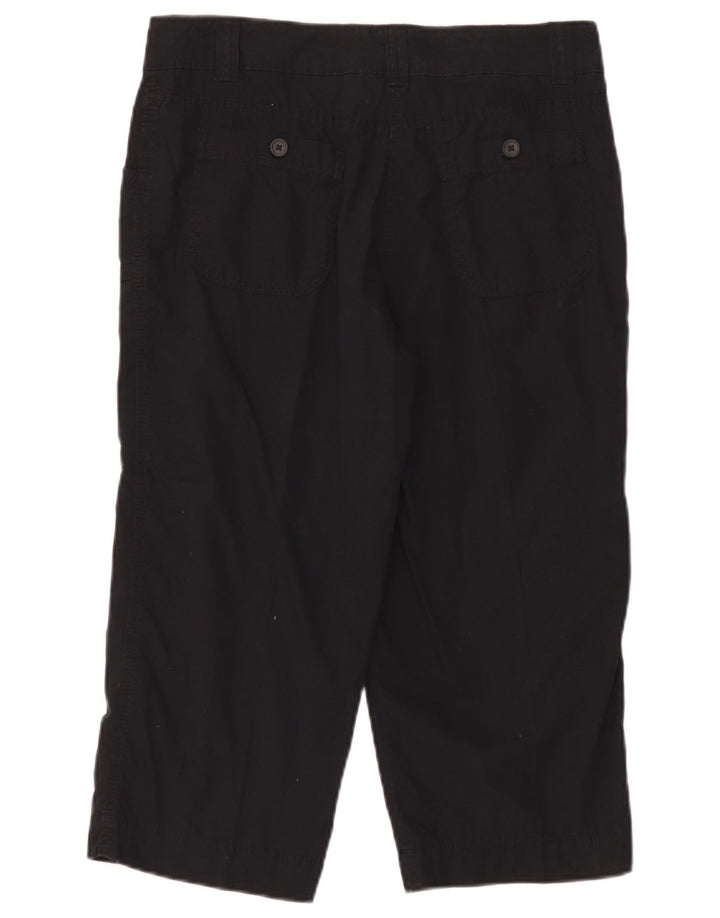 Marks & Spencer Pantalon capri droit pour femme UK 12 Medium W32 L20 Noir