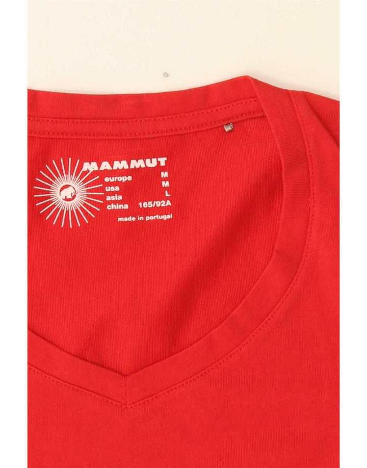 Mammut T-Shirt Graphique Femme UK 14 Rouge Moyen