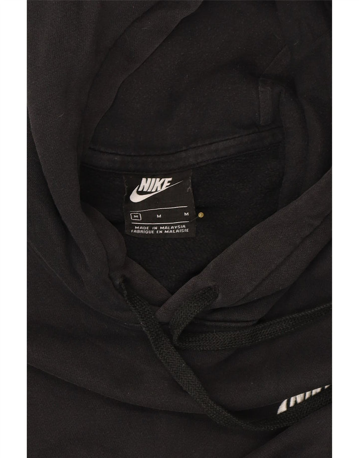 NIKE Womens Oversized Hoodie Jumper UK 14 Medium Black Cotton Vintage Nike and Second-Hand Nike from Messina Hembry 