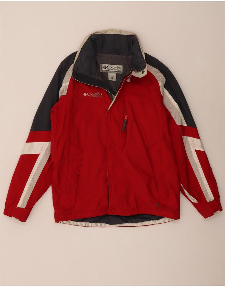 Columbia Veste de ski coupe-vent Vertex pour homme UK 36 Small Rouge Colourblock