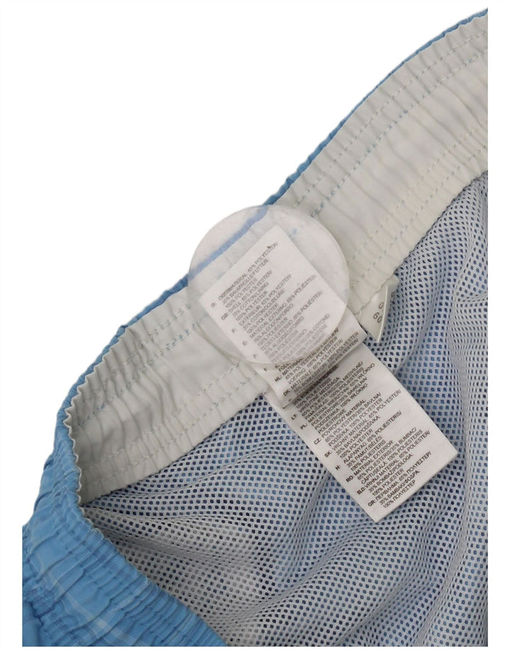 Adidas Short de bain pour homme en polyester à carreaux bleus