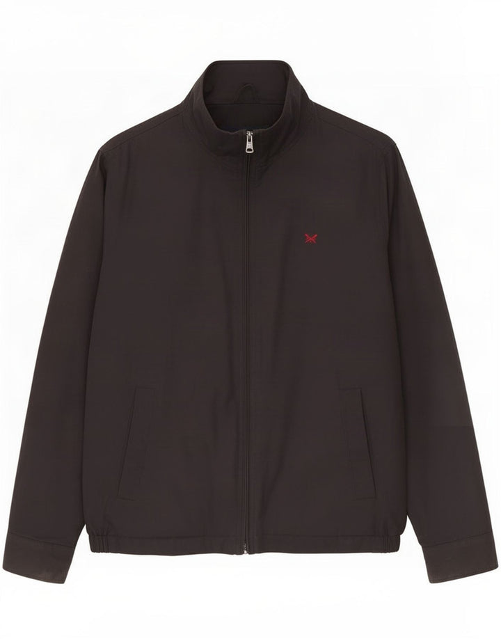 Crew Clothing Veste Bomber Homme UK 38 Moyen Noir Coton