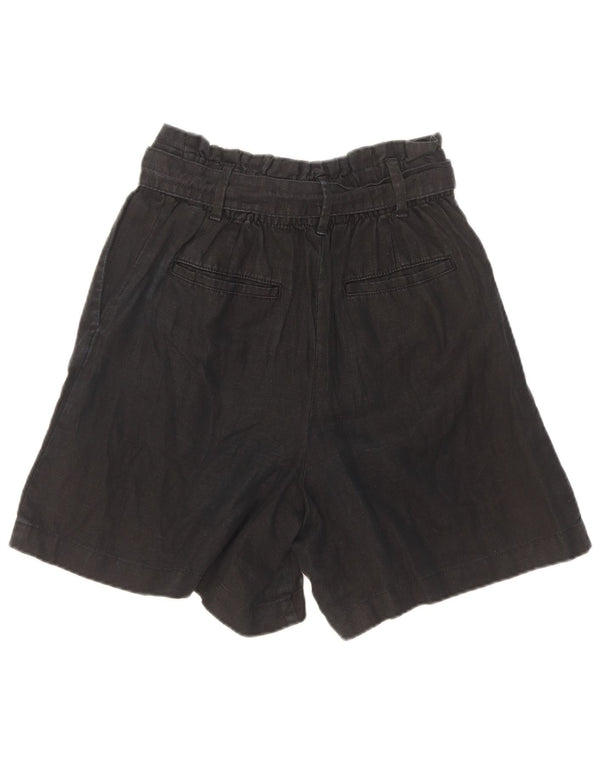 Marks & Spencer Short taille haute pour femme UK 8 Small W26 Lin noir