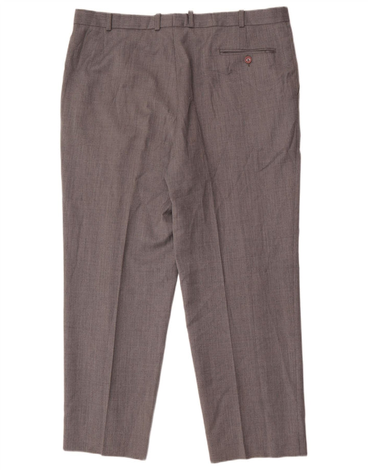 Marks & Spencer Pantalon de Costume Droit Homme W40 L29 Gris Laine