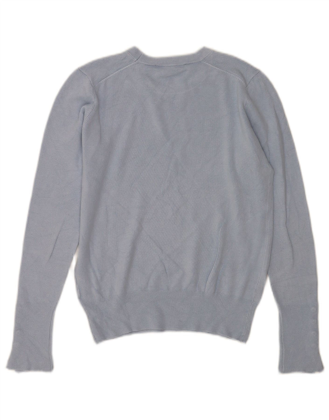 Zara Pull ras du cou pour femme UK 12 Bleu moyen Viscose