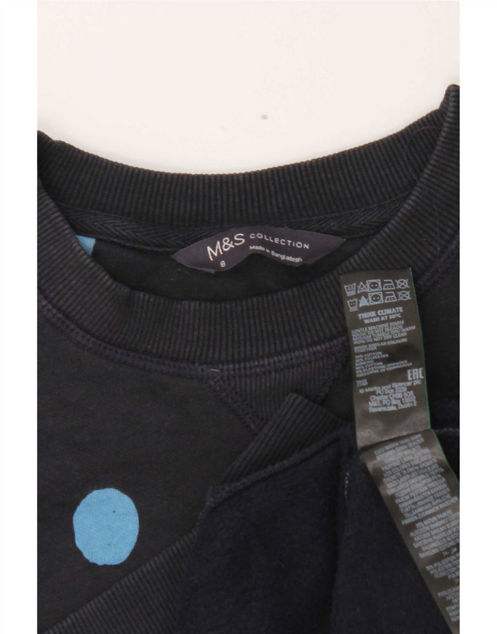 Marks & Spencer Sweat-shirt court pour femme UK 8 Small Bleu marine