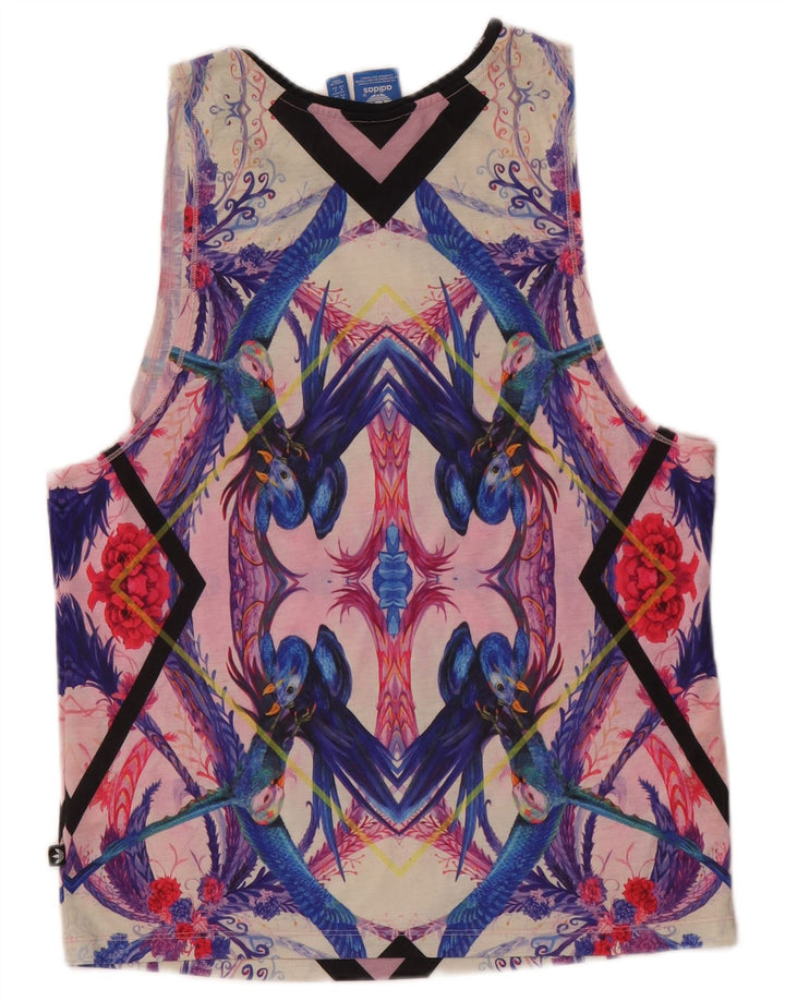 Adidas Passaredo Graphic Vest Top UK 8 Small Multicolore Tropical
