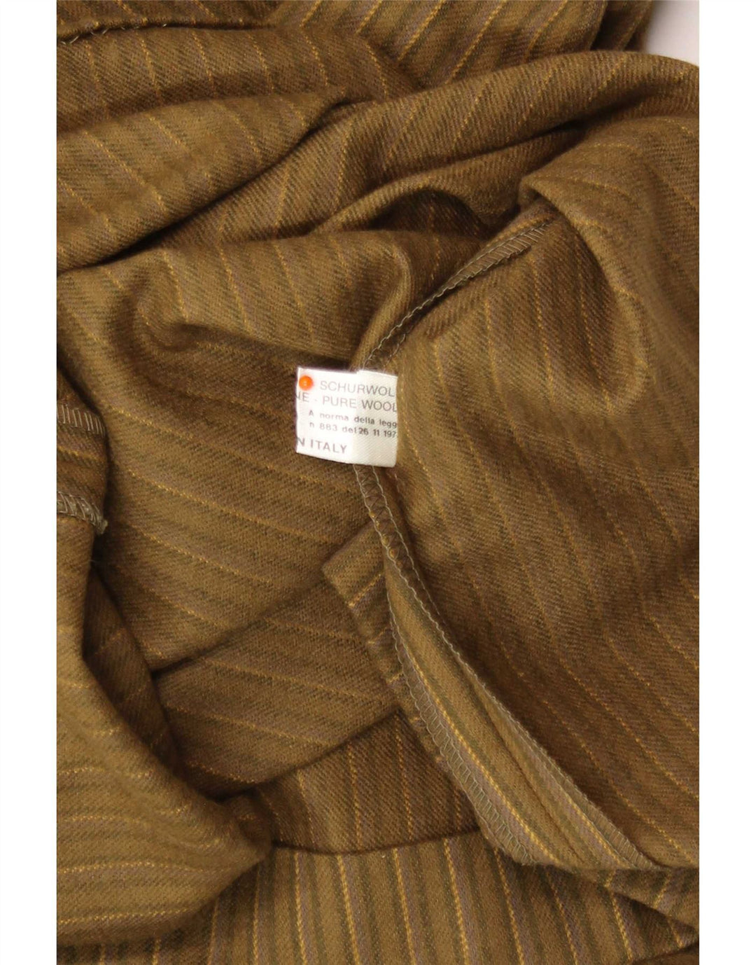 vintage Femmes Manches Longues Régulière Robe De Base UK 14 Moyen Vert Rayé