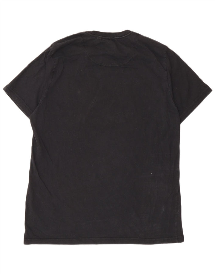 Ellesse T-Shirt Graphique Haut en Coton Colorblock Noir Moyen Homme