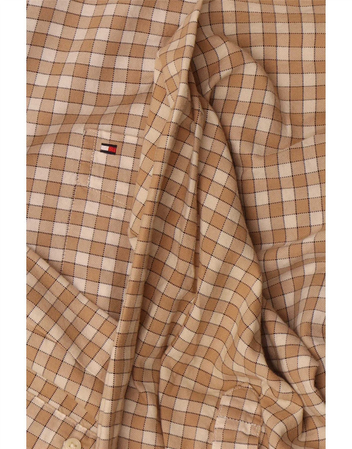 Tommy Hilfiger Chemise Homme 2XL Beige Carreaux Coton