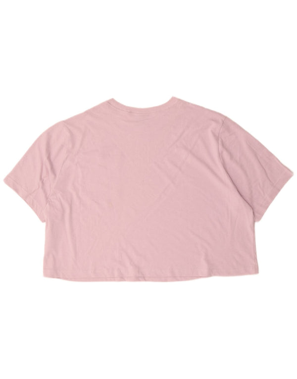 Nike T-shirt court surdimensionné avec Swoosh pour femme UK 22 3XL Rose coton
