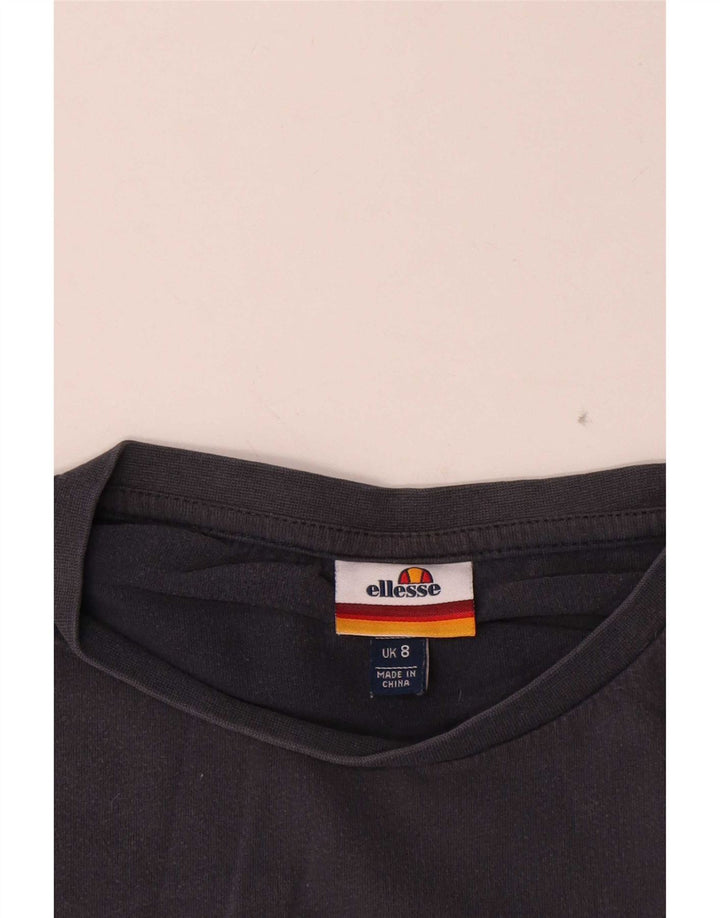 Ellesse T-shirt court graphique pour femme UK 8 Small Gris