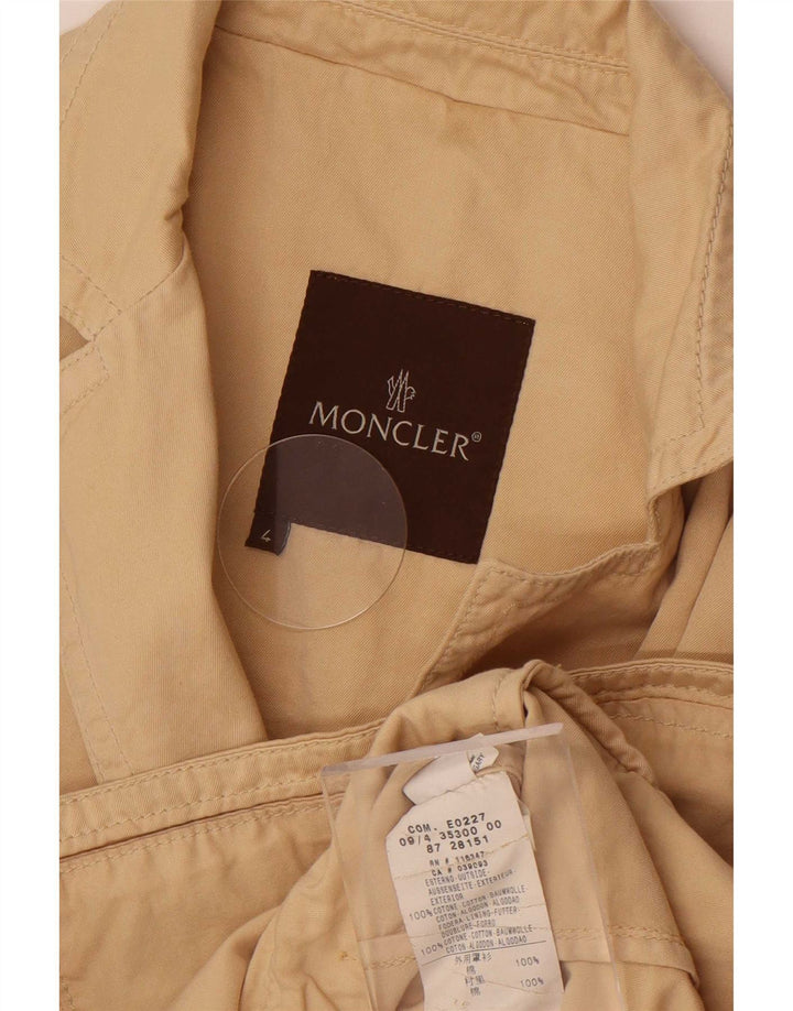 Moncler Veste blazer surdimensionnée à 3 boutons pour femme US 4 Petit coton beige