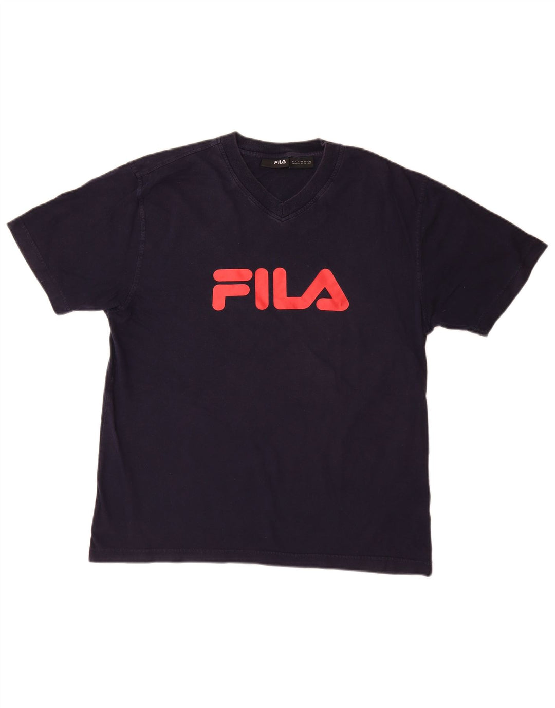 FILA T-Shirt Graphique Homme Bleu Marine Moyen Coton