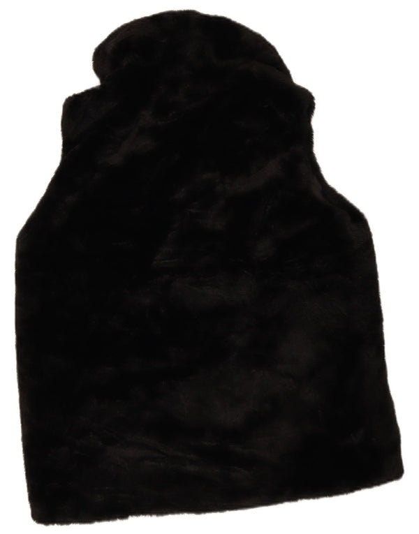 M&Co Gilet en fausse fourrure pour femme UK 12 Medium Noir Polyester