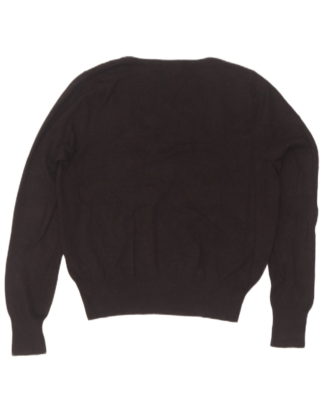 Marks & Spencer Pull col en V pour femme UK 44 Viscose noir moyen