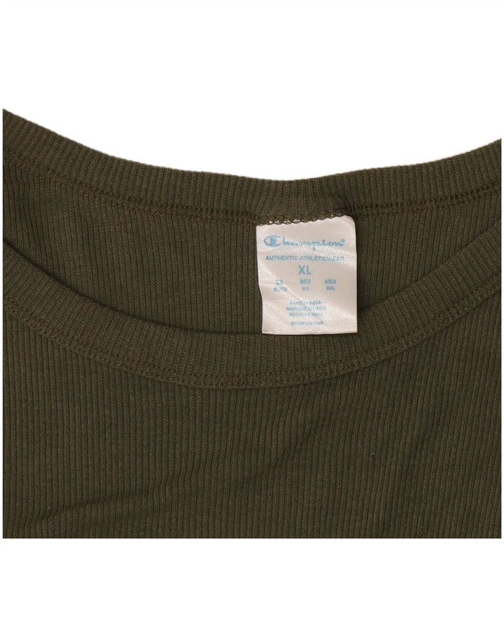 Champion Débardeur Graphique Femme UK 18 XL Kaki Polyester