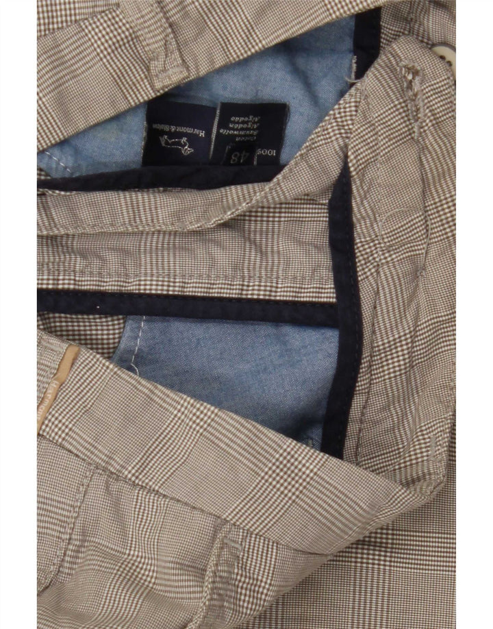 Harmont & Blaine Short cargo pour homme IT 48 Medium W30 Gris à carreaux en coton
