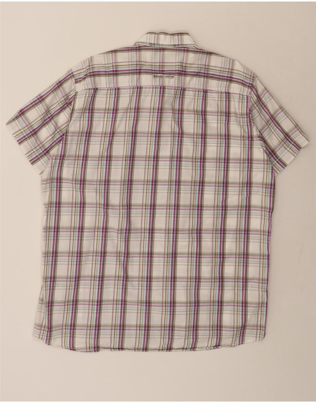 Camel Active Chemise à Manches Courtes Homme XL Coton à Carreaux Multicolore