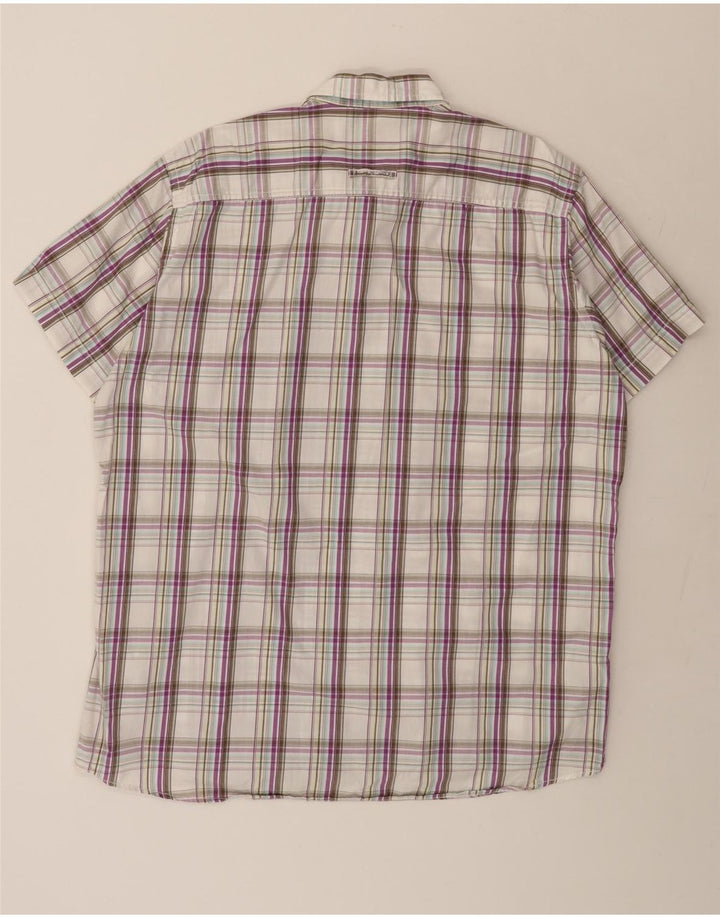Camel Active Chemise à Manches Courtes Homme XL Coton à Carreaux Multicolore