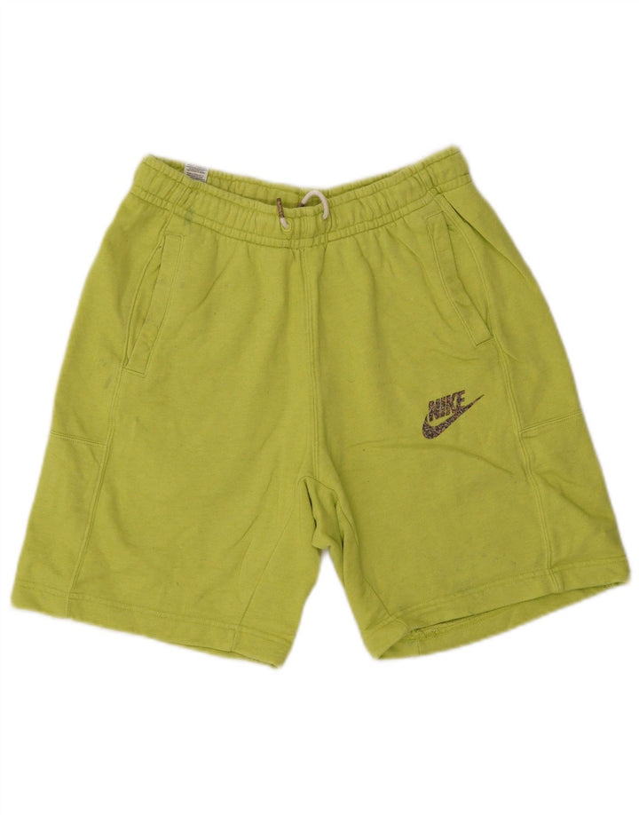 Short de sport Nike pour hommes, petit, vert, coton