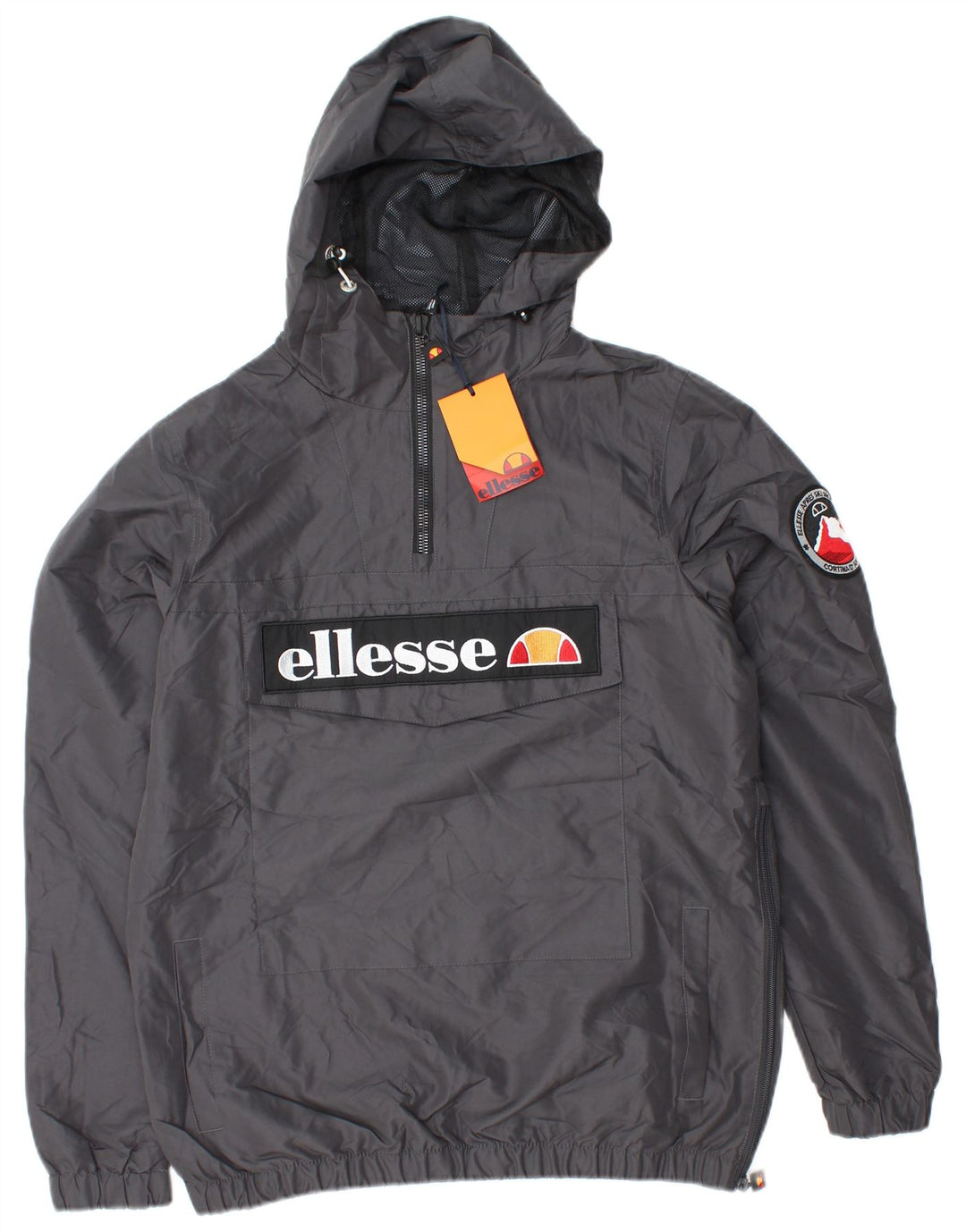 ELLESSE Veste de pluie à capuche pour homme UK 36 Small Gris