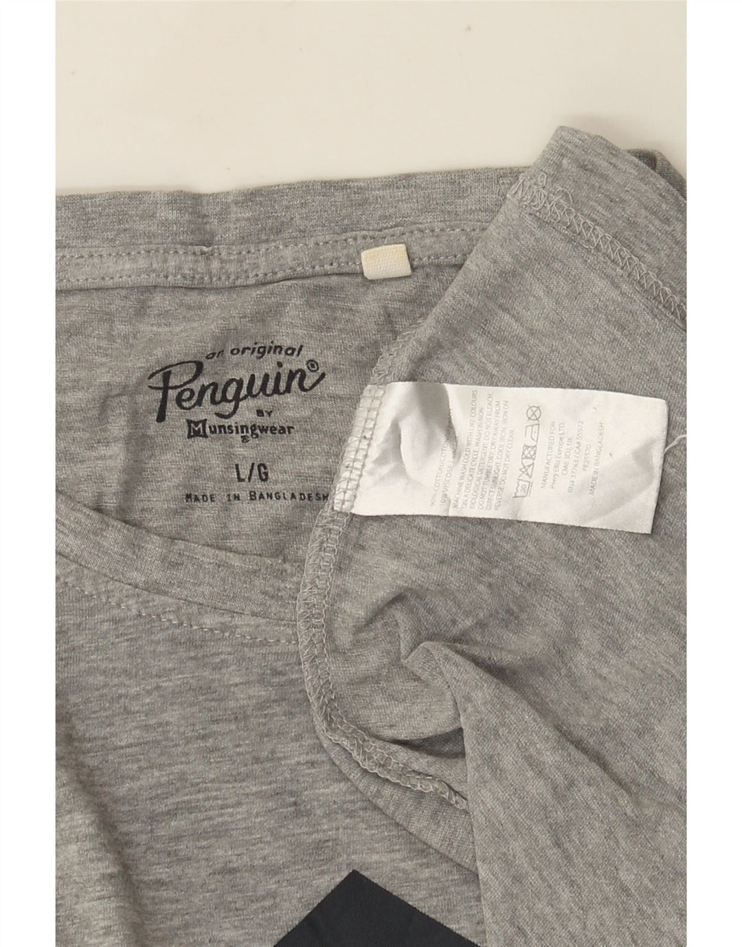 Penguin T-Shirt Graphique Homme Grand Gris Coton