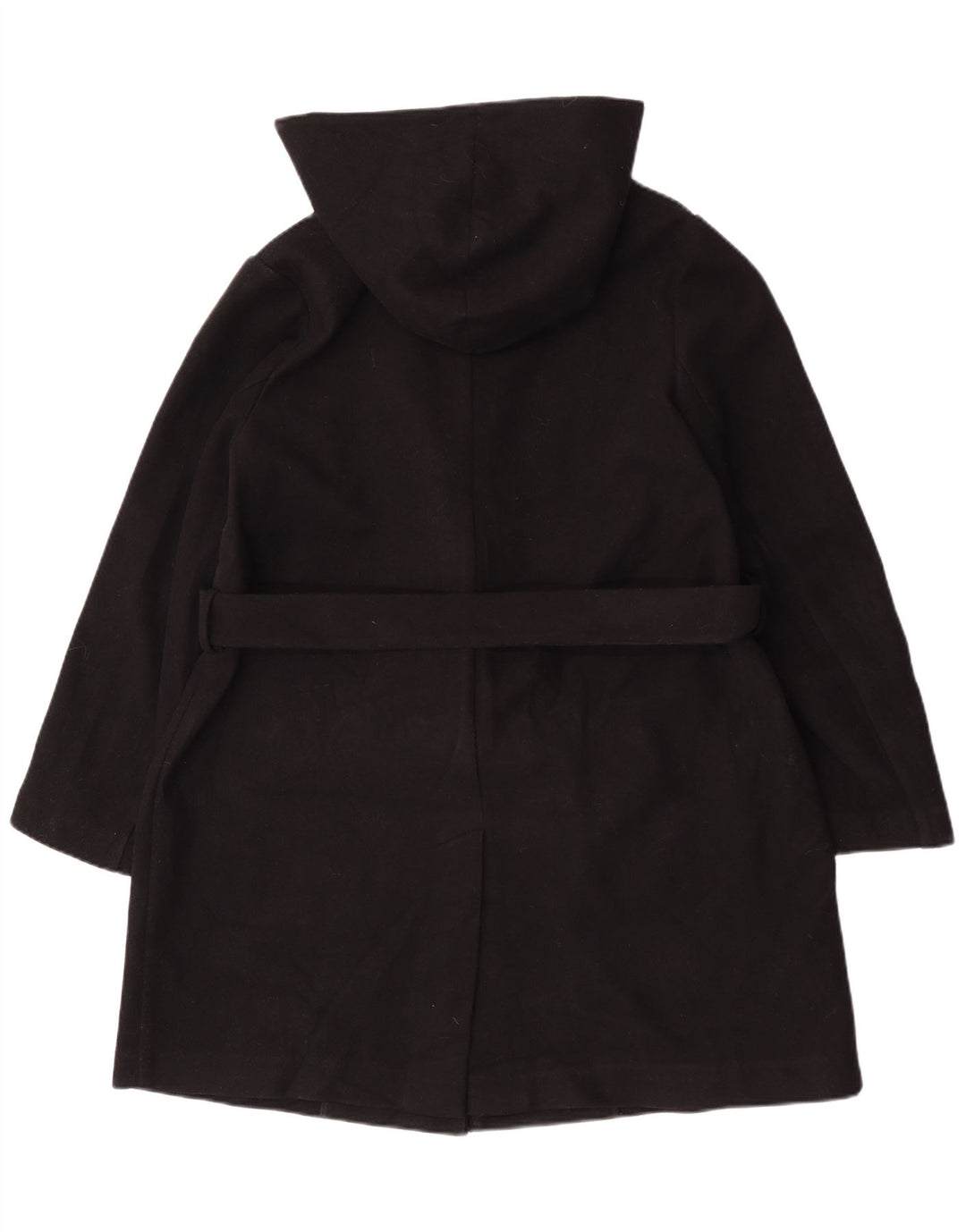 Marks & Spencer Manteau à capuche pour femme avec lien sur le devant UK 18 XL Noir Polyester