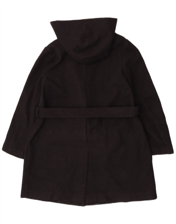 Marks & Spencer Manteau à capuche pour femme avec lien sur le devant UK 18 XL Noir Polyester