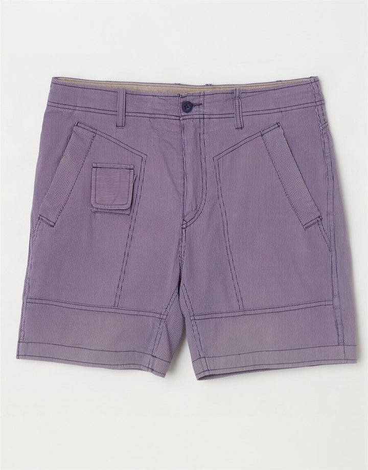 Diesel Short décontracté pour homme W32 en coton rayé bleu grand