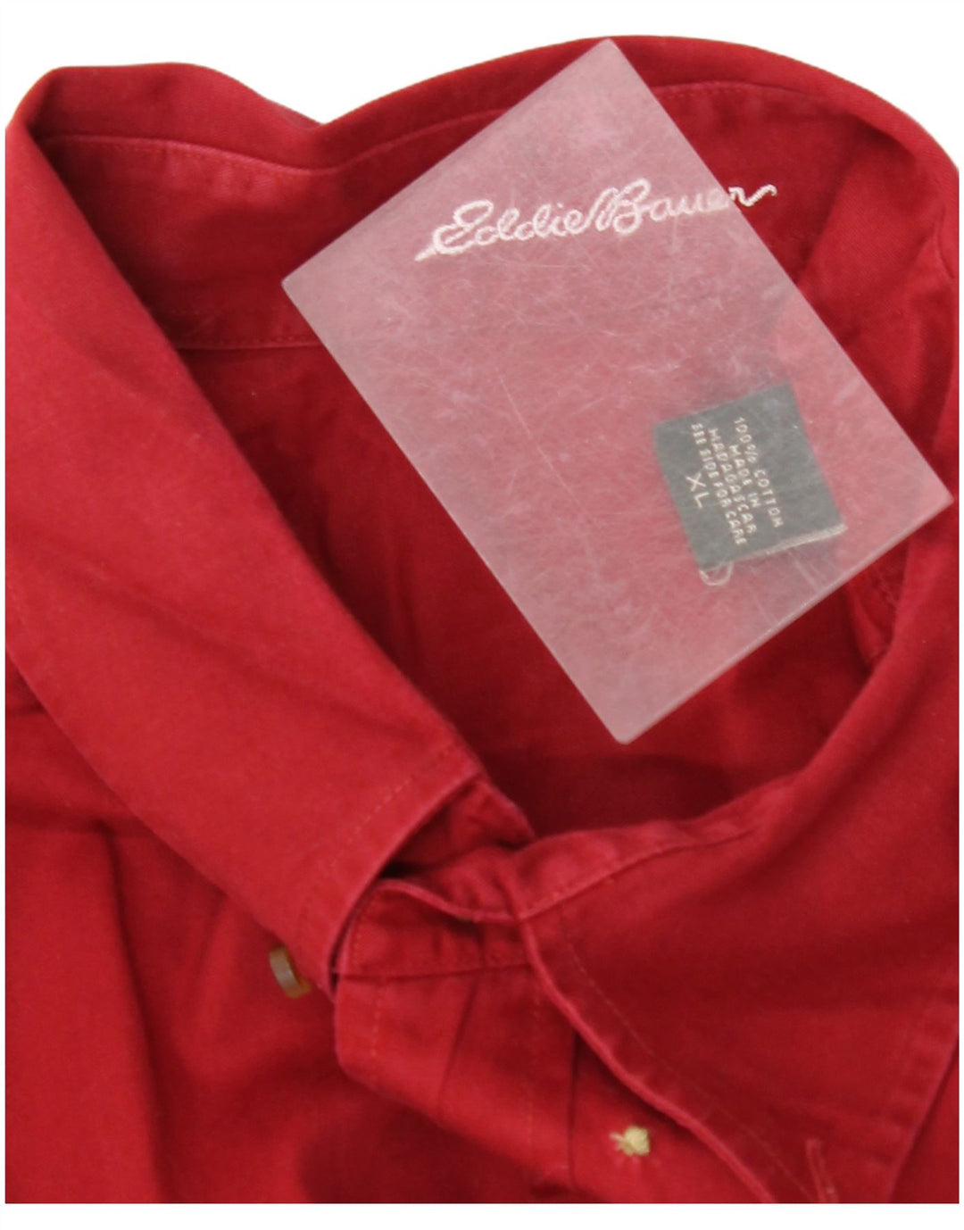 EDDIE BAUER Chemise Homme XL Rouge Coton