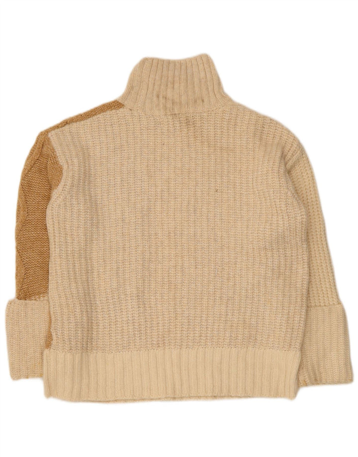 Marks & Spencer Pull à col roulé pour femme UK 10 Small Blanc cassé