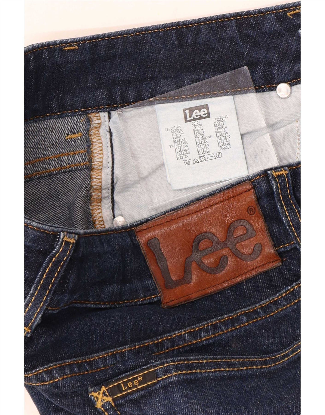 Lee Jean Slim Amy Femme W27 L30 Bleu Marine Coton