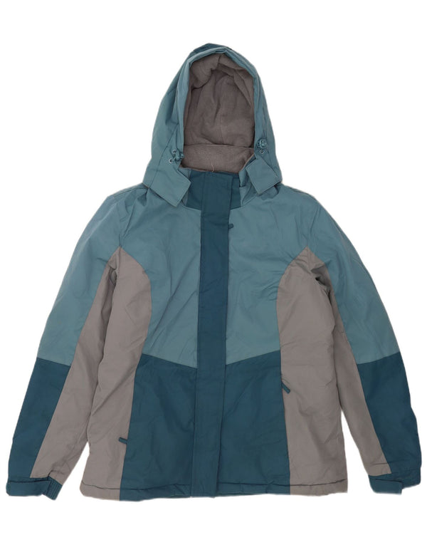 Mountain Warehouse Veste de ski à capuche pour femme UK 14 Large Bleu Colorblock