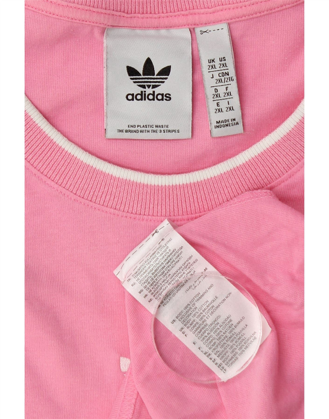 Adidas T-Shirt Homme Top 2XL Coton Rose
