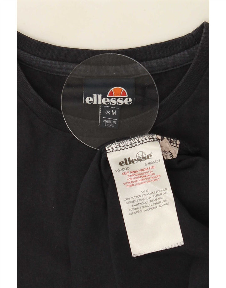 Ellesse T-Shirt Graphique Top Bleu Marine Moyen Coton Homme
