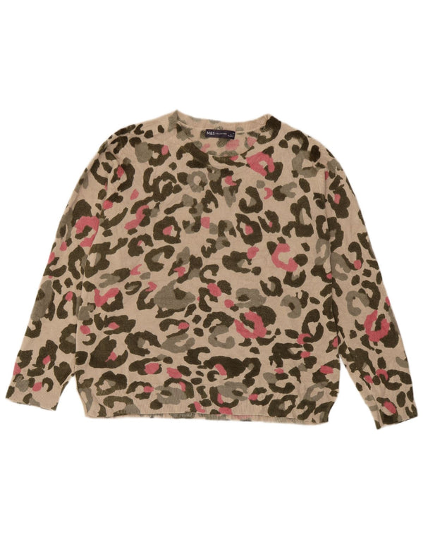 Marks & Spencer Pull col bateau pour femme UK 14 Large Beige