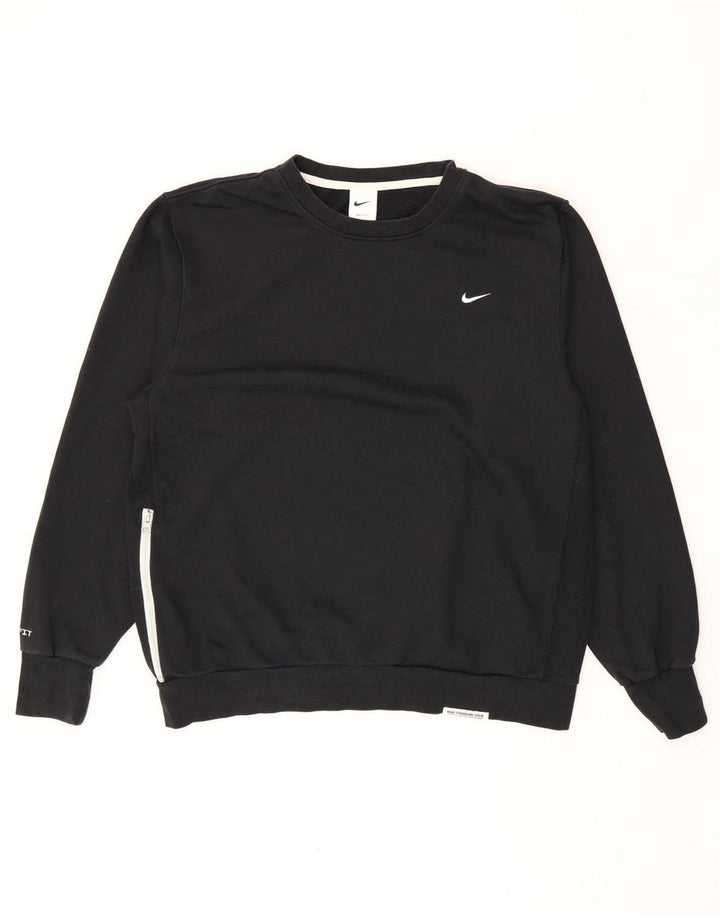 Nike Sweat-shirt pour homme en coton noir Taille L