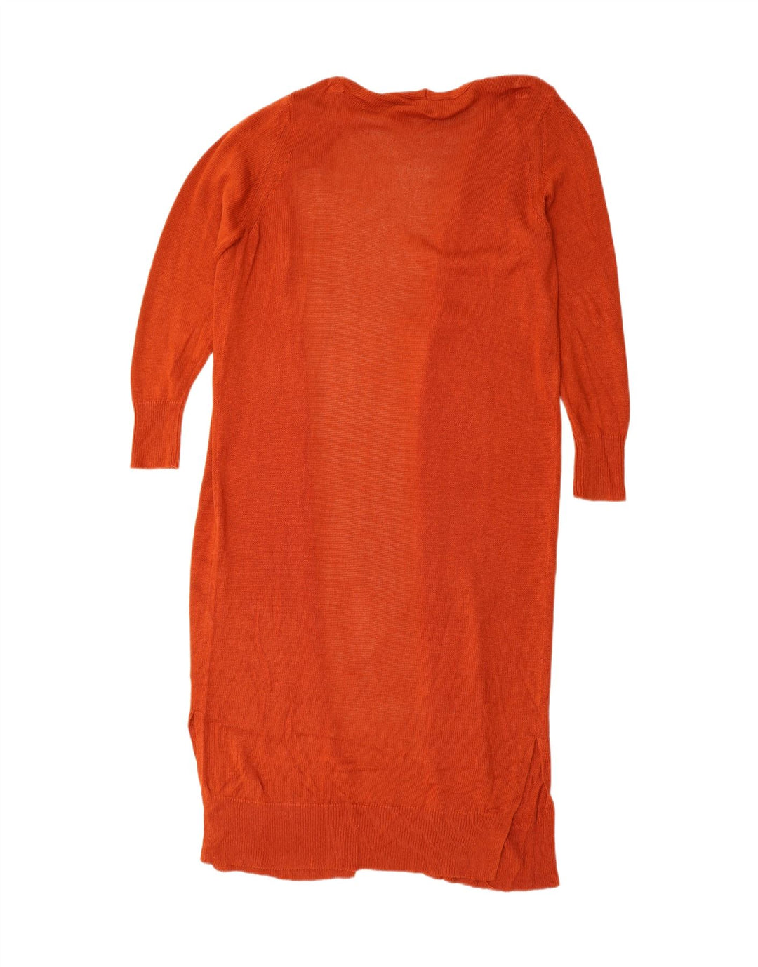 Zara Cardigan ouvert long pour femme UK 14 Viscose orange moyen