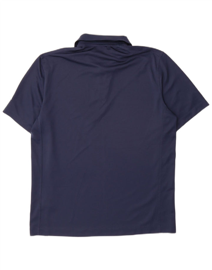 Nike Polo Dri Fit pour homme en polyester bleu marine Taille L