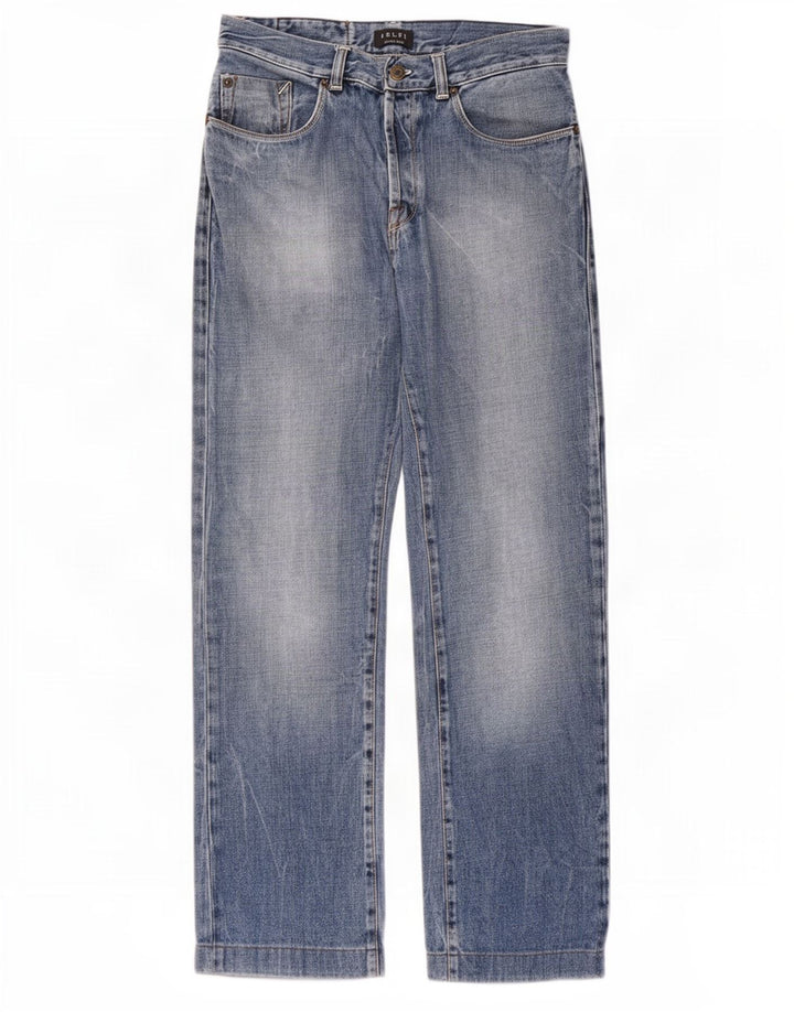 Belfe Jean droit homme W33 L28 bleu coton