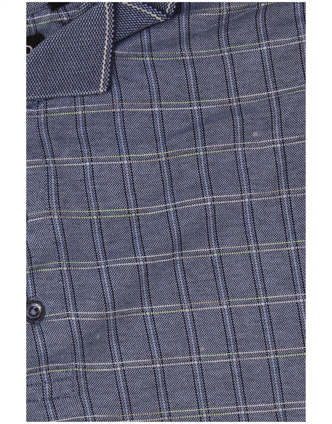 IZOD Polo Homme Grand Carreau Bleu Coton