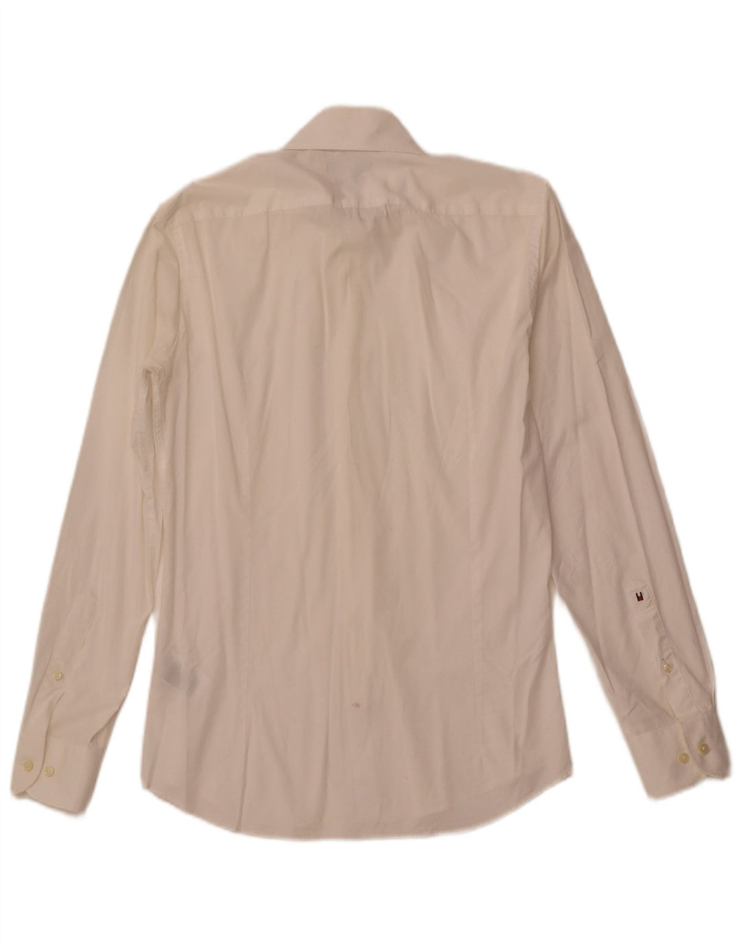 Tommy Hilfiger Chemise sur mesure pour homme Taille 37 14 1/2 Petit coton blanc cassé