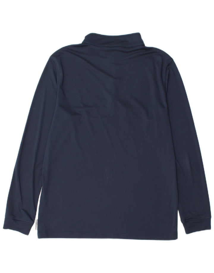 Dkny Haut de Survêtement Pull à Col Zippé pour Homme Petit Bleu Marine Colorblock