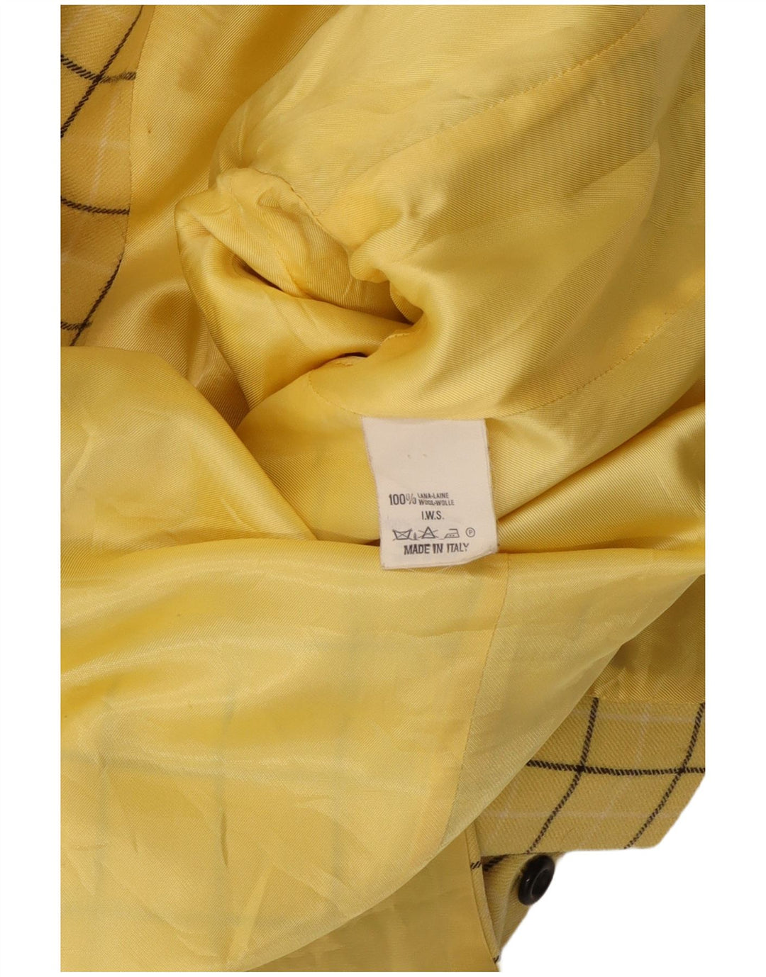Oliver By Valentino Veste blazer à 3 boutons pour femme IT 46 Grand carreaux jaunes