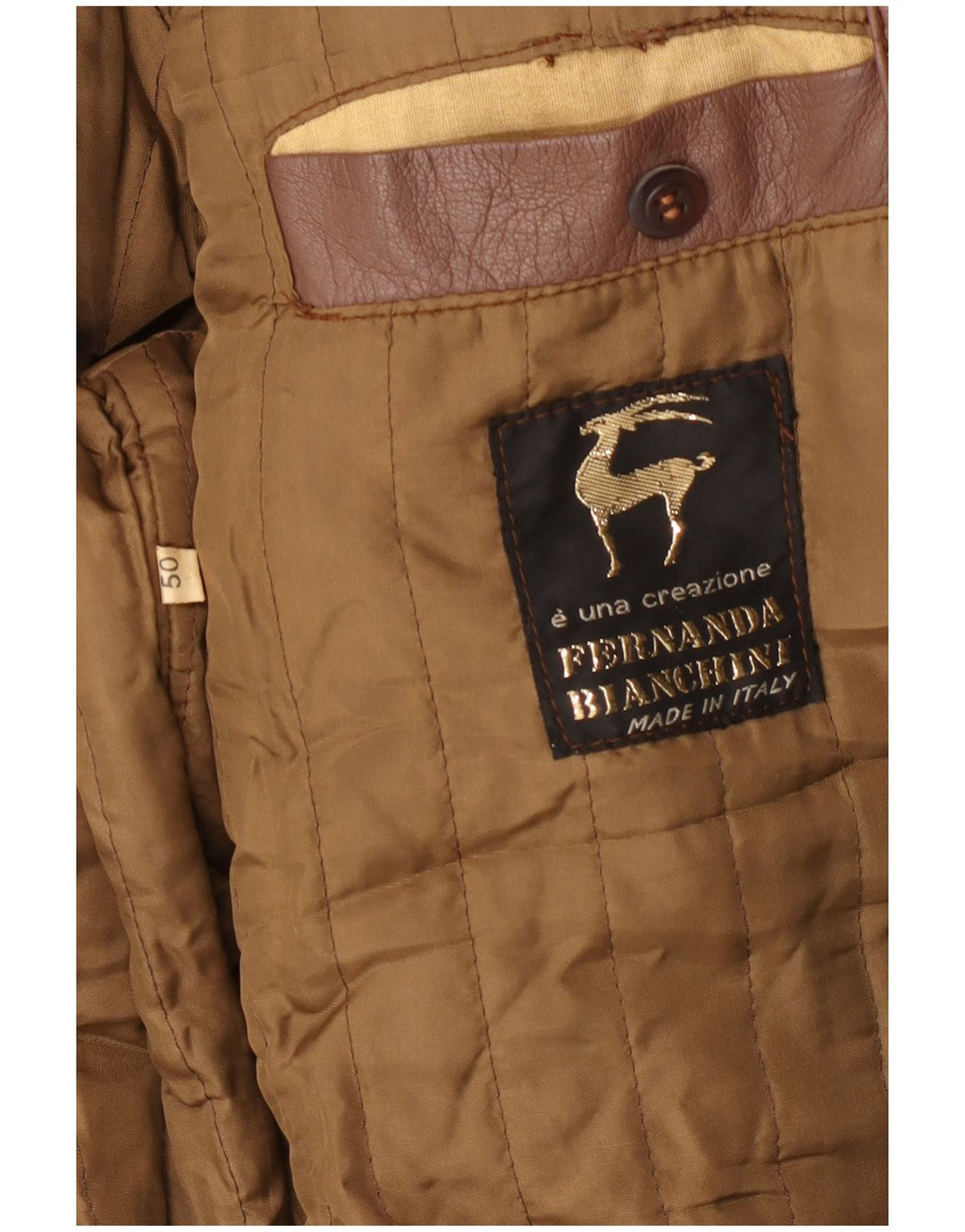 Veste en cuir femme vintage IT 50 XL Marron