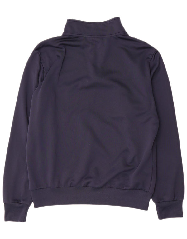 Lotto Sweat-shirt graphique à col zippé pour homme Bleu marine moyen Polyester