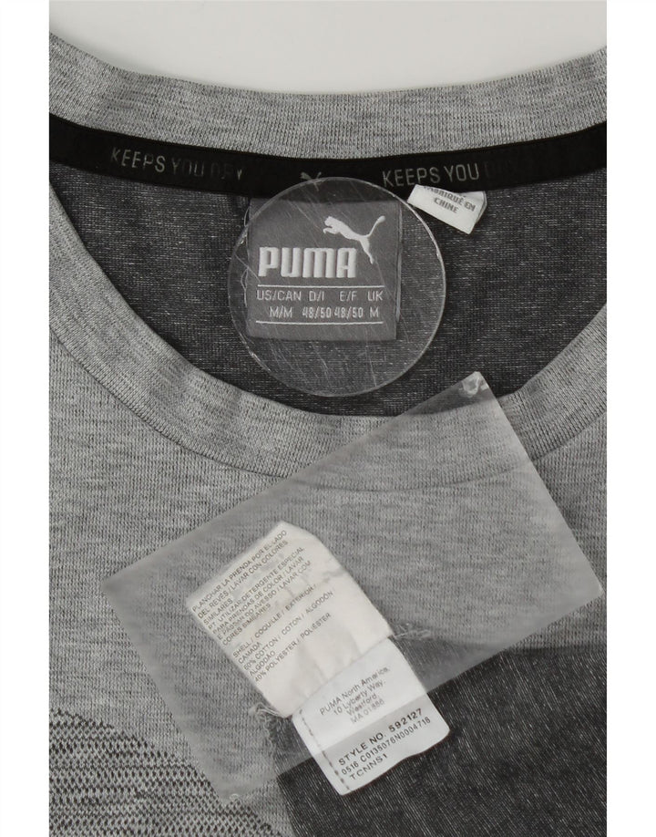 PUMA T-Shirt Graphique Homme Gris Moyen Coton