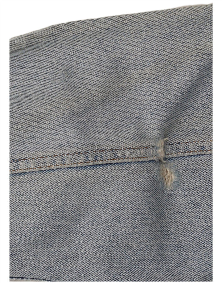 CHARRO Veste en jean surdimensionnée pour femme UK 10 Petit coton bleu